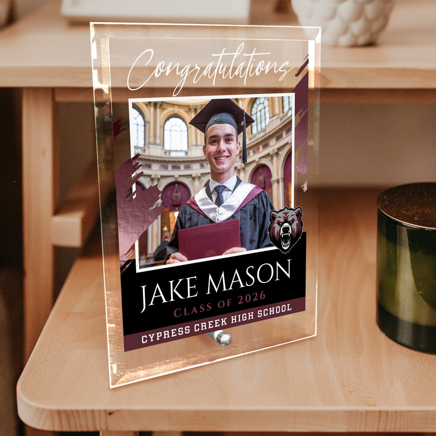Cypress Creek High School Glass Plaque Design 5
