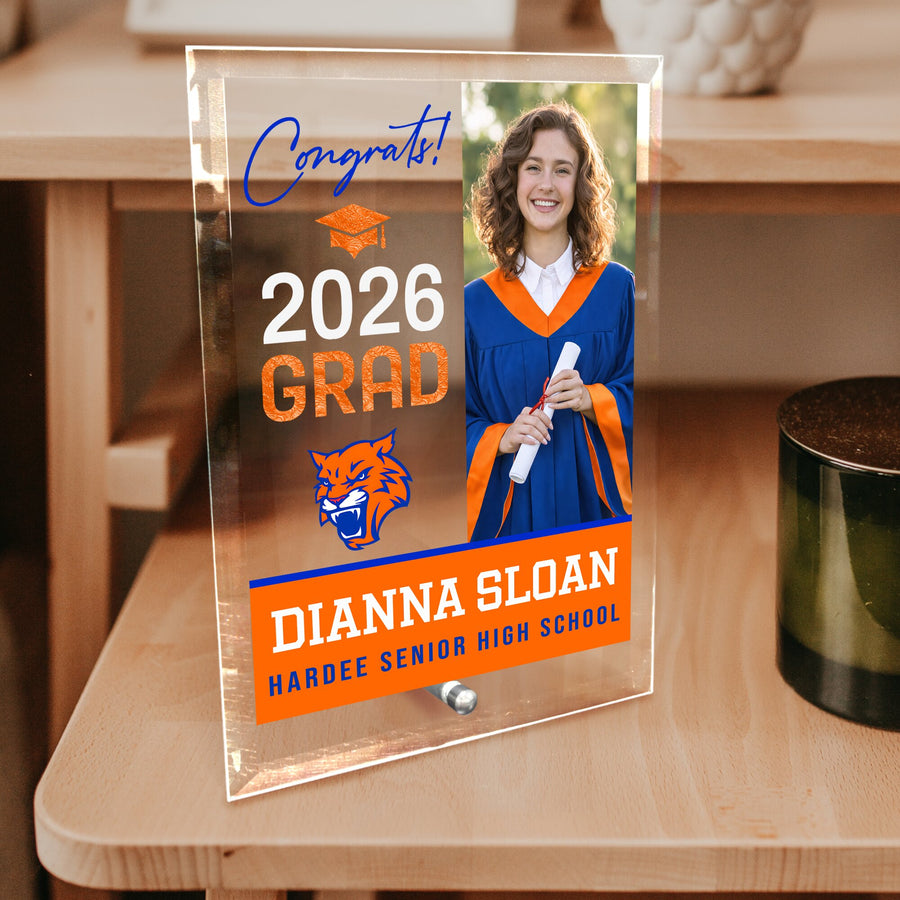 Hardee Senior High School Glass Plaque Design 4