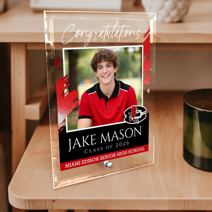 Miami Edison Senior High School Glass Plaque Design 5