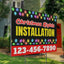 Christmas Lights Installation Yard Sign Design 1