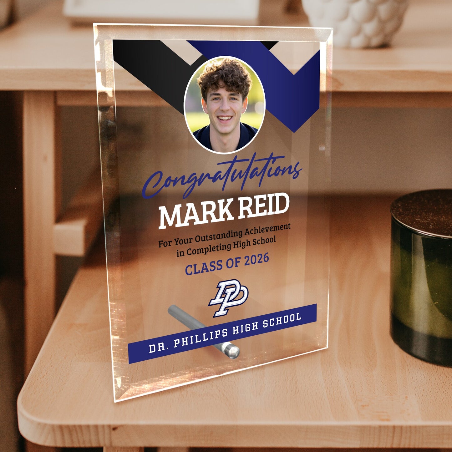 Dr. Phillips High School Glass Plaque Design 1