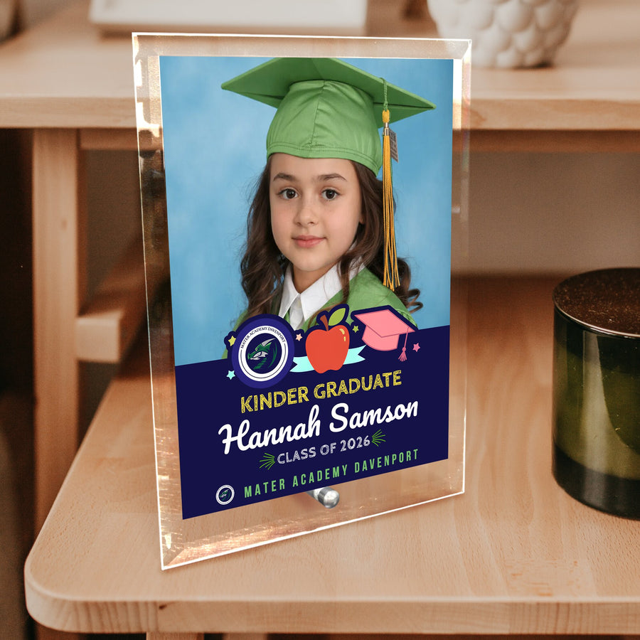 Mater Academy Davenport Kindergarten Glass Plaque Design 3