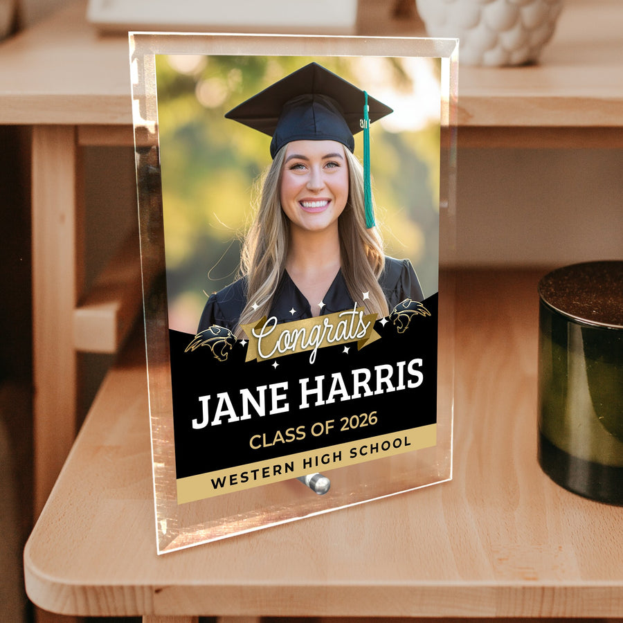 Western High School Glass Plaque Design 6