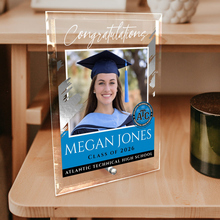 Atlantic Technical High School Glass Plaque Design 5