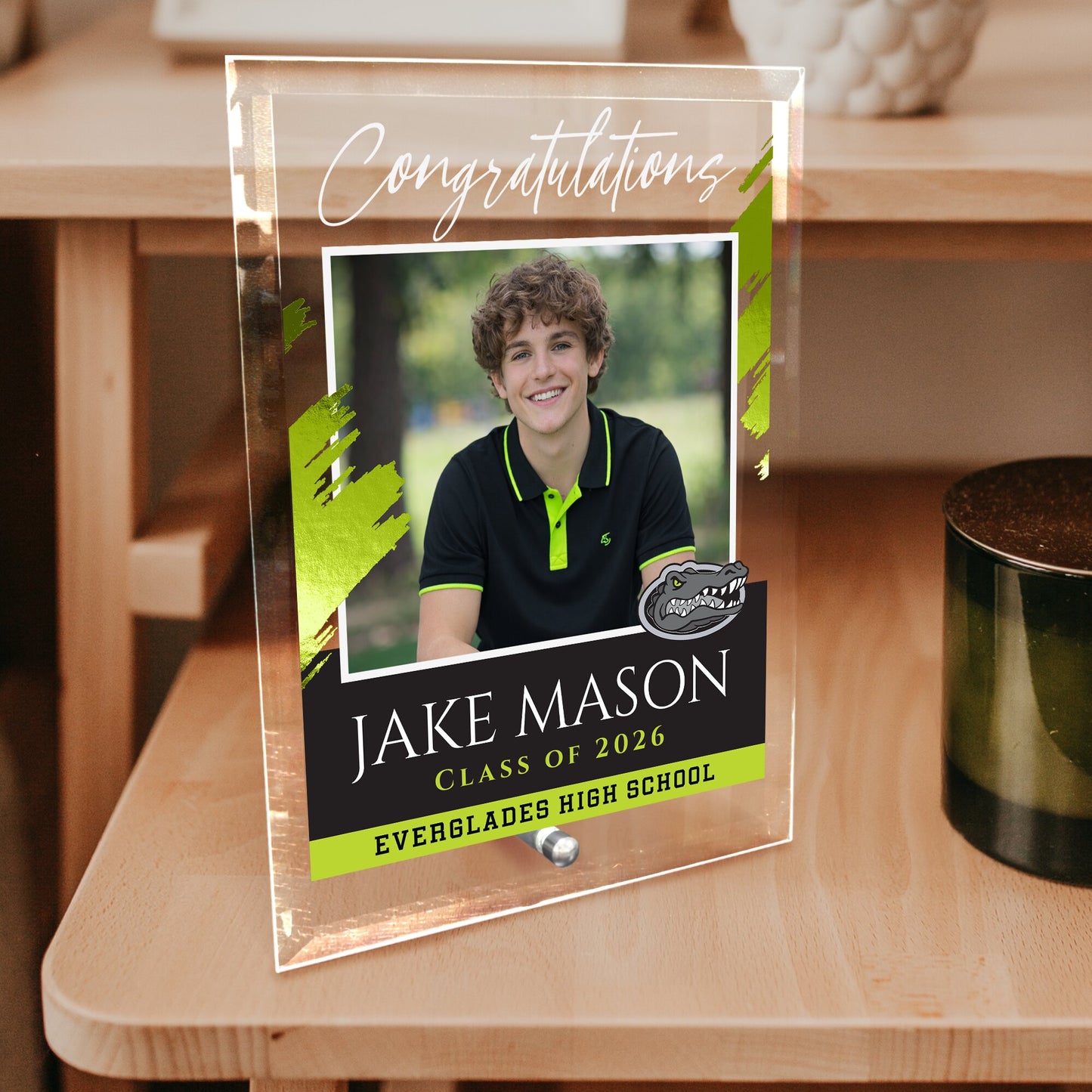 Everglades High School Glass Plaque Design 5