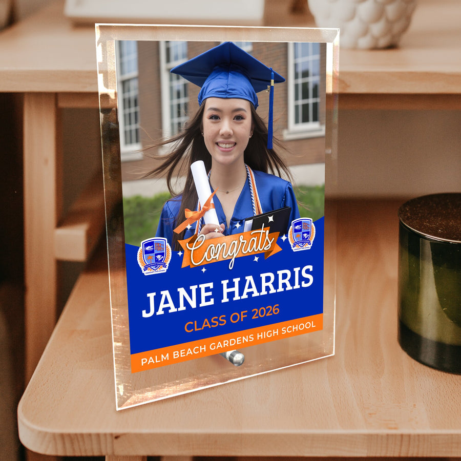 Palm Beach Gardens High School Glass Plaque Design 6