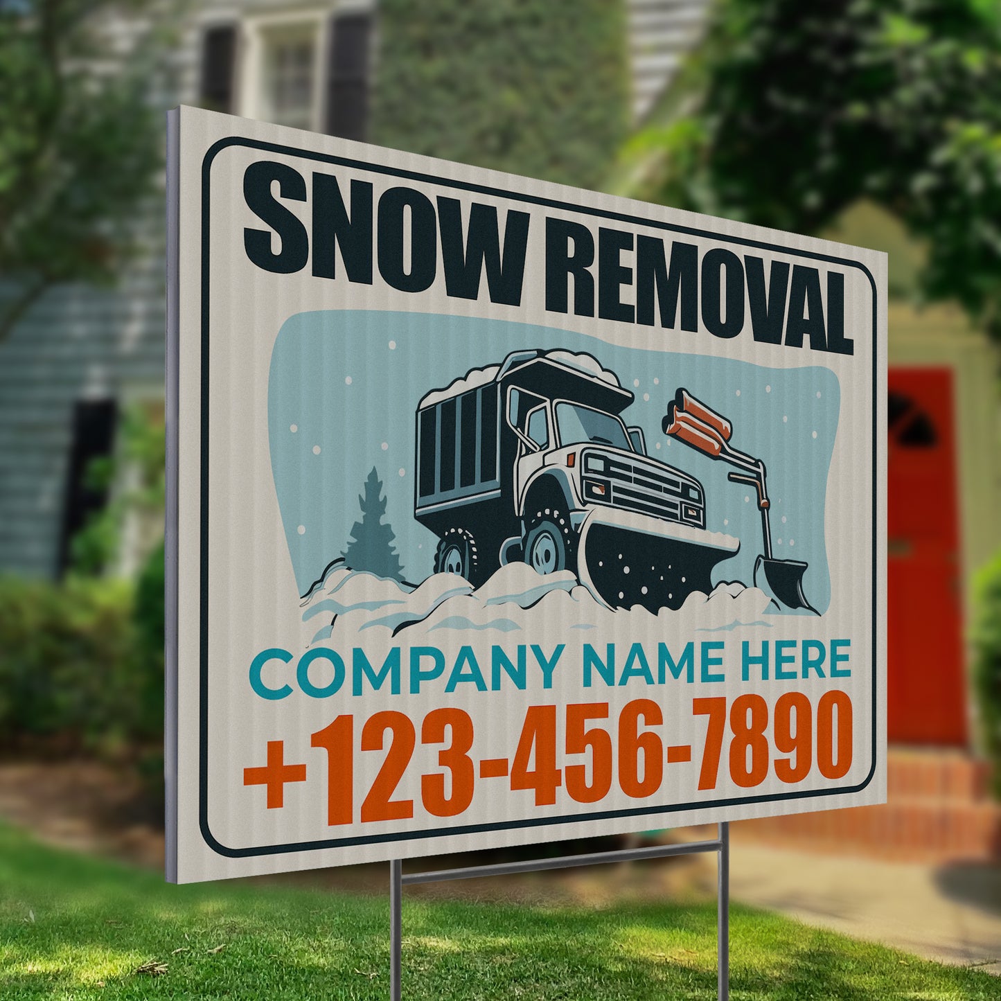 Snow Removal Yard Sign Design 3