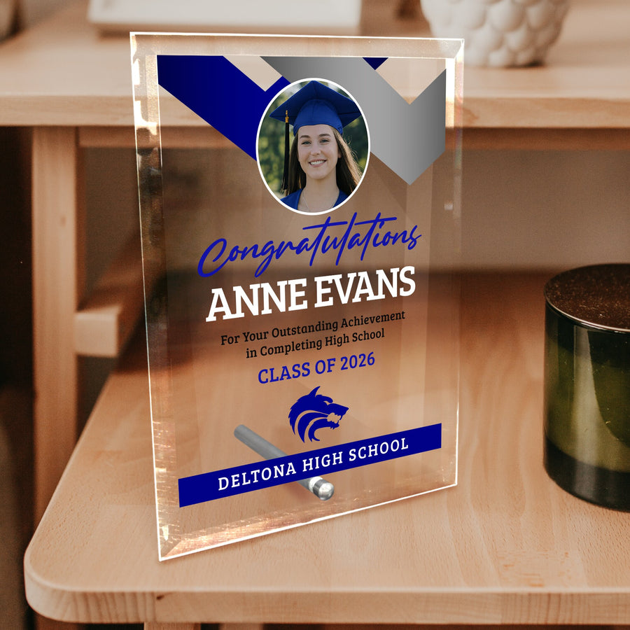Deltona High School Glass Plaque Design 1