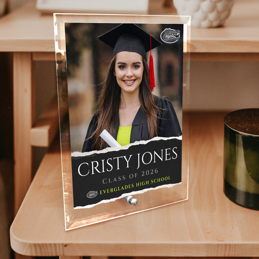 Everglades High School Glass Plaque Design 3