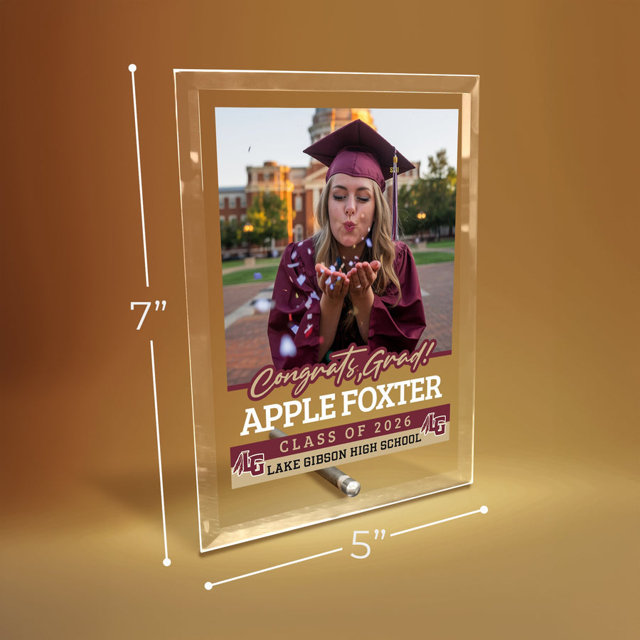 Lake Gibson High School Glass Plaque Design 2