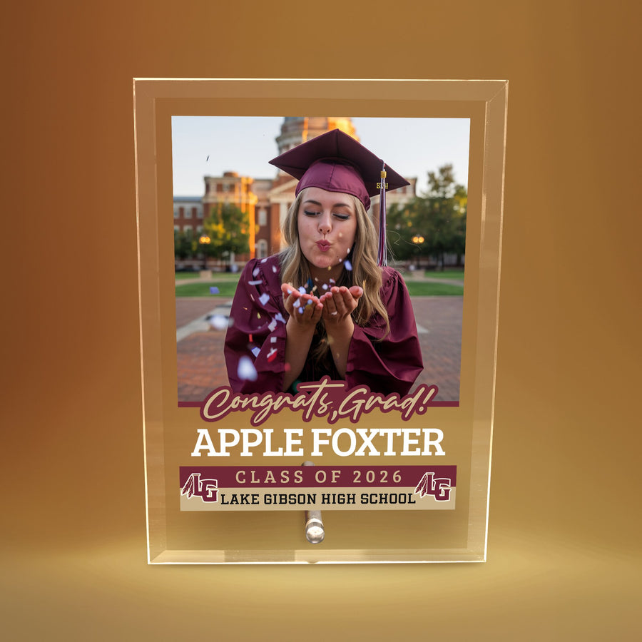 Lake Gibson High School Glass Plaque Design 2