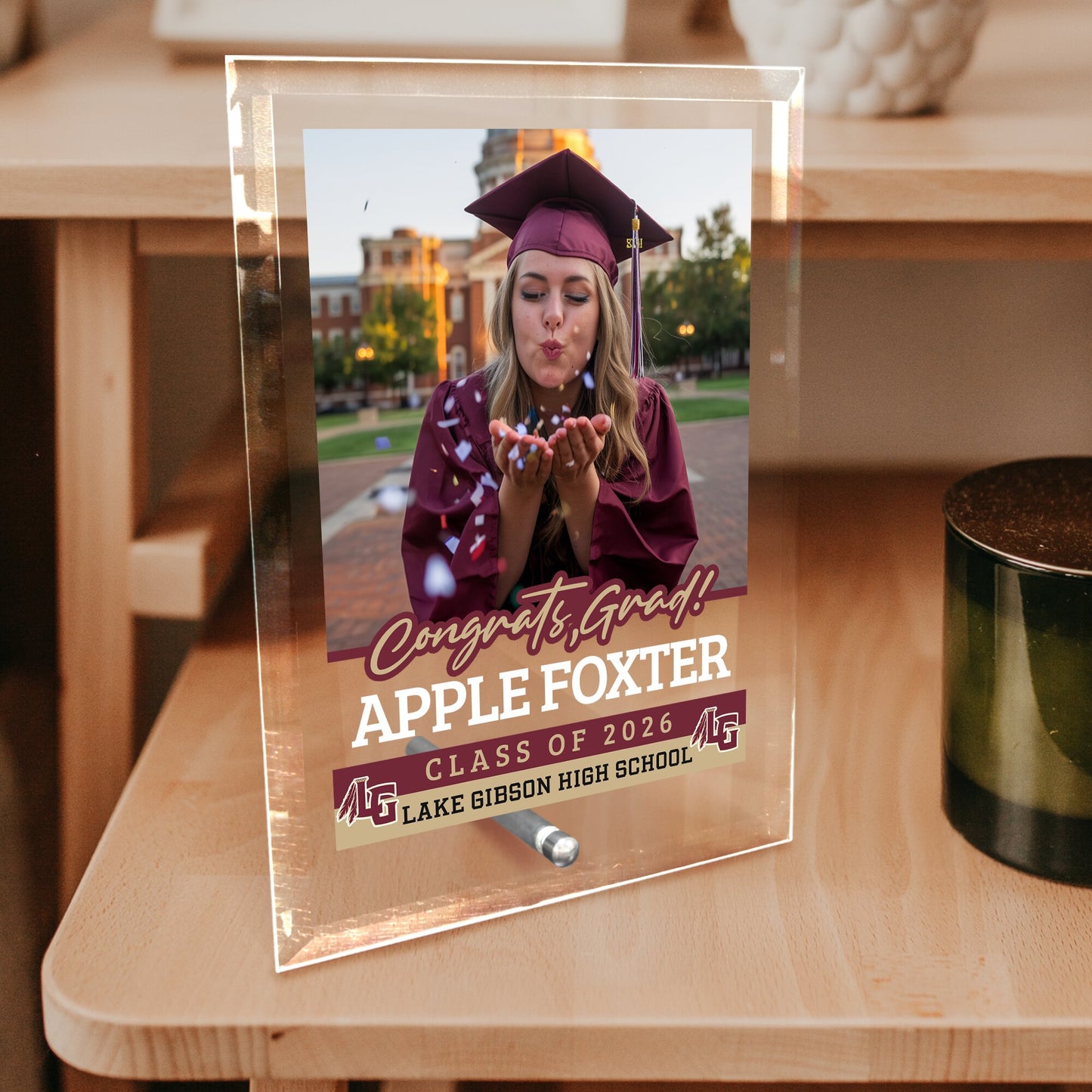 Lake Gibson High School Glass Plaque Design 2