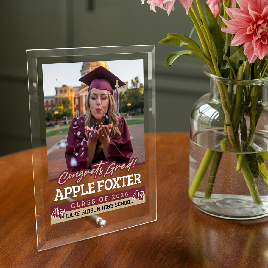Lake Gibson High School Glass Plaque Design 2