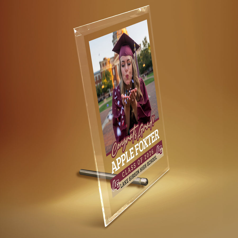 Lake Gibson High School Glass Plaque Design 2