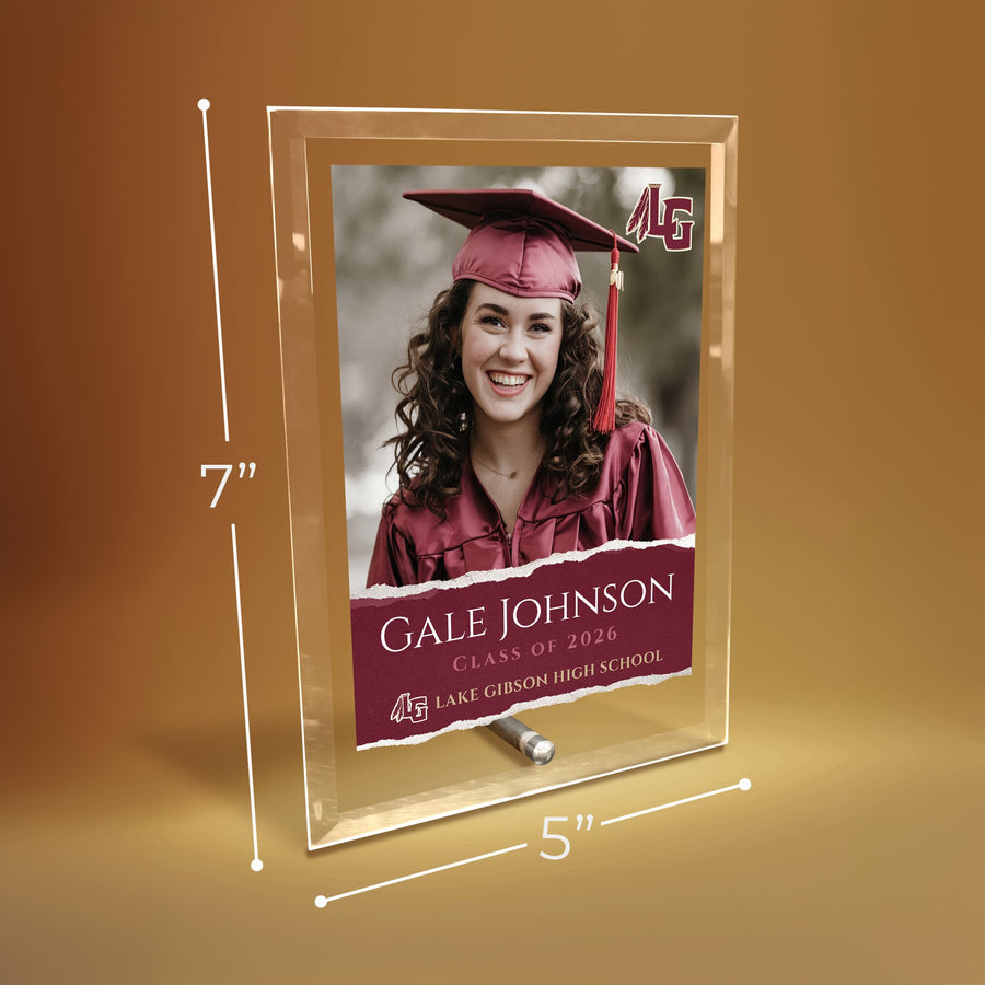 Lake Gibson High School Glass Plaque Design 3
