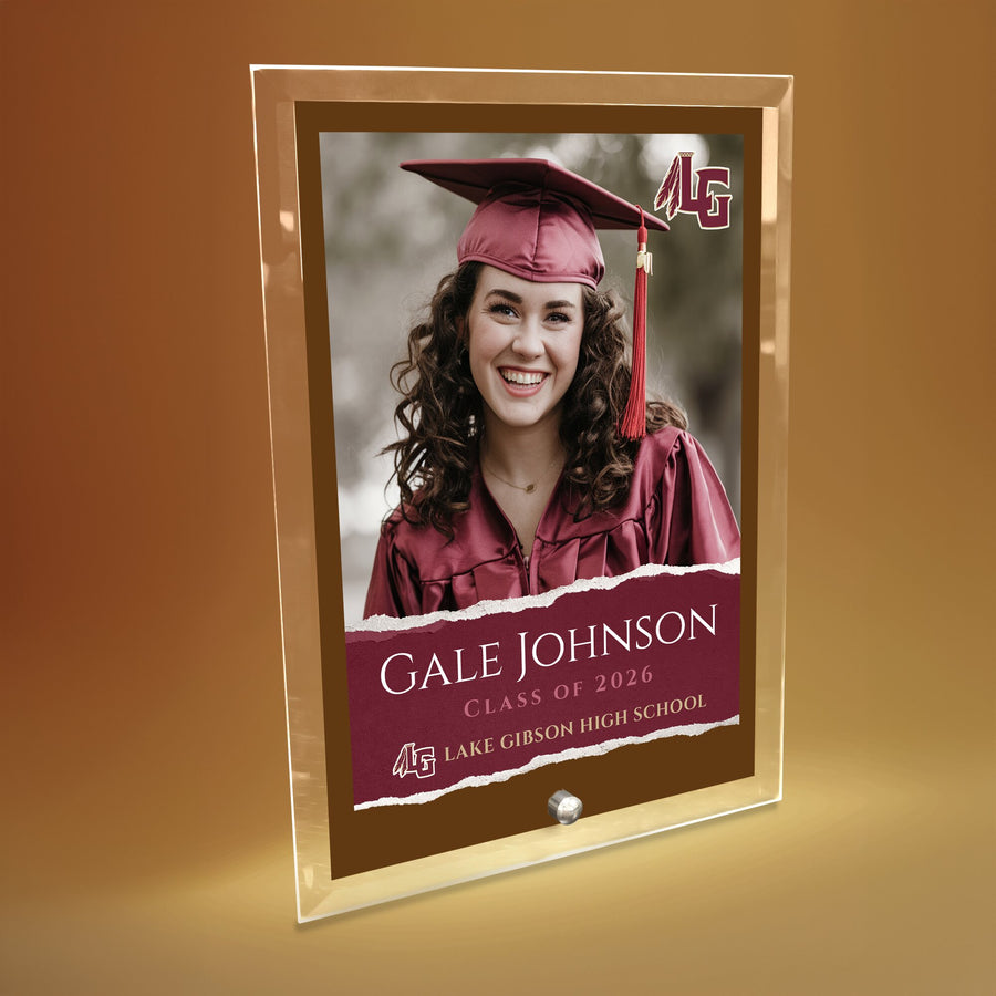 Lake Gibson High School Glass Plaque Design 3