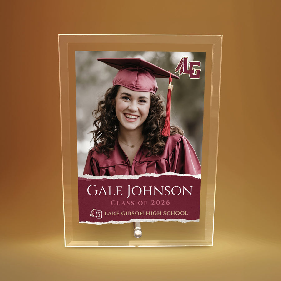 Lake Gibson High School Glass Plaque Design 3