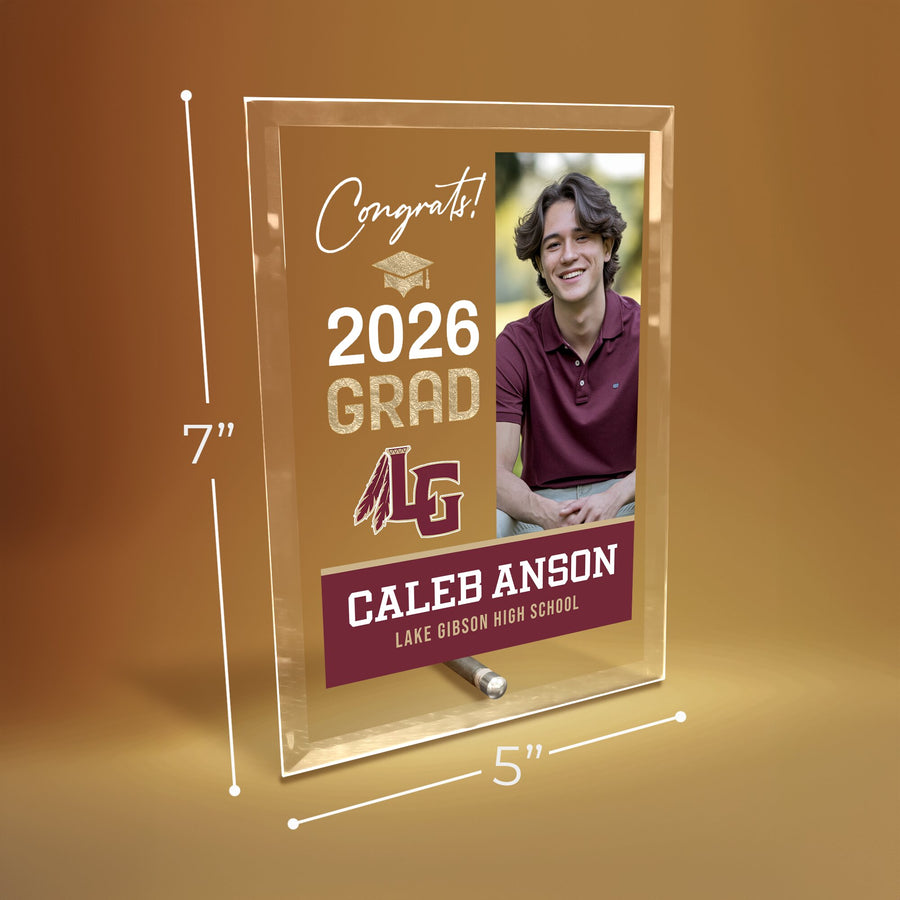 Lake Gibson High School Glass Plaque Design 4
