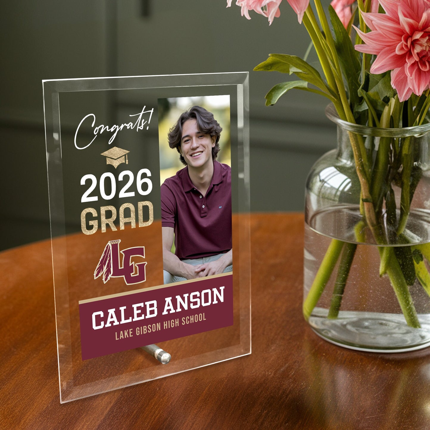 Lake Gibson High School Glass Plaque Design 4