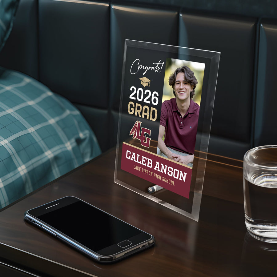 Lake Gibson High School Glass Plaque Design 4