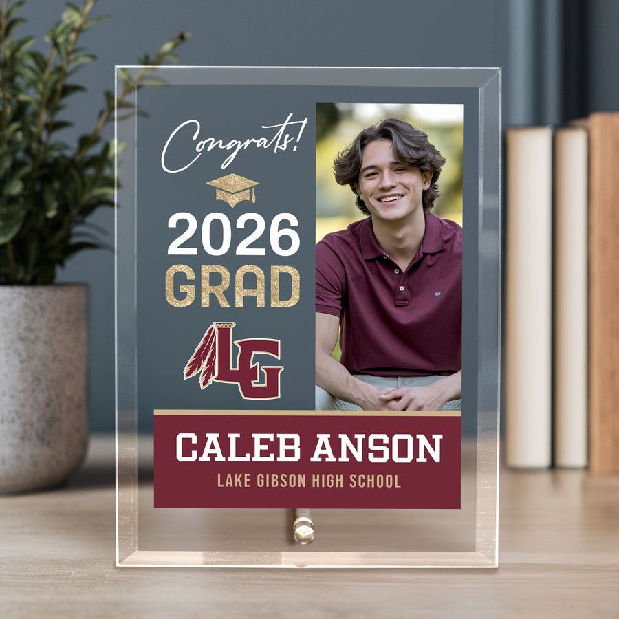 Lake Gibson High School Glass Plaque Design 4