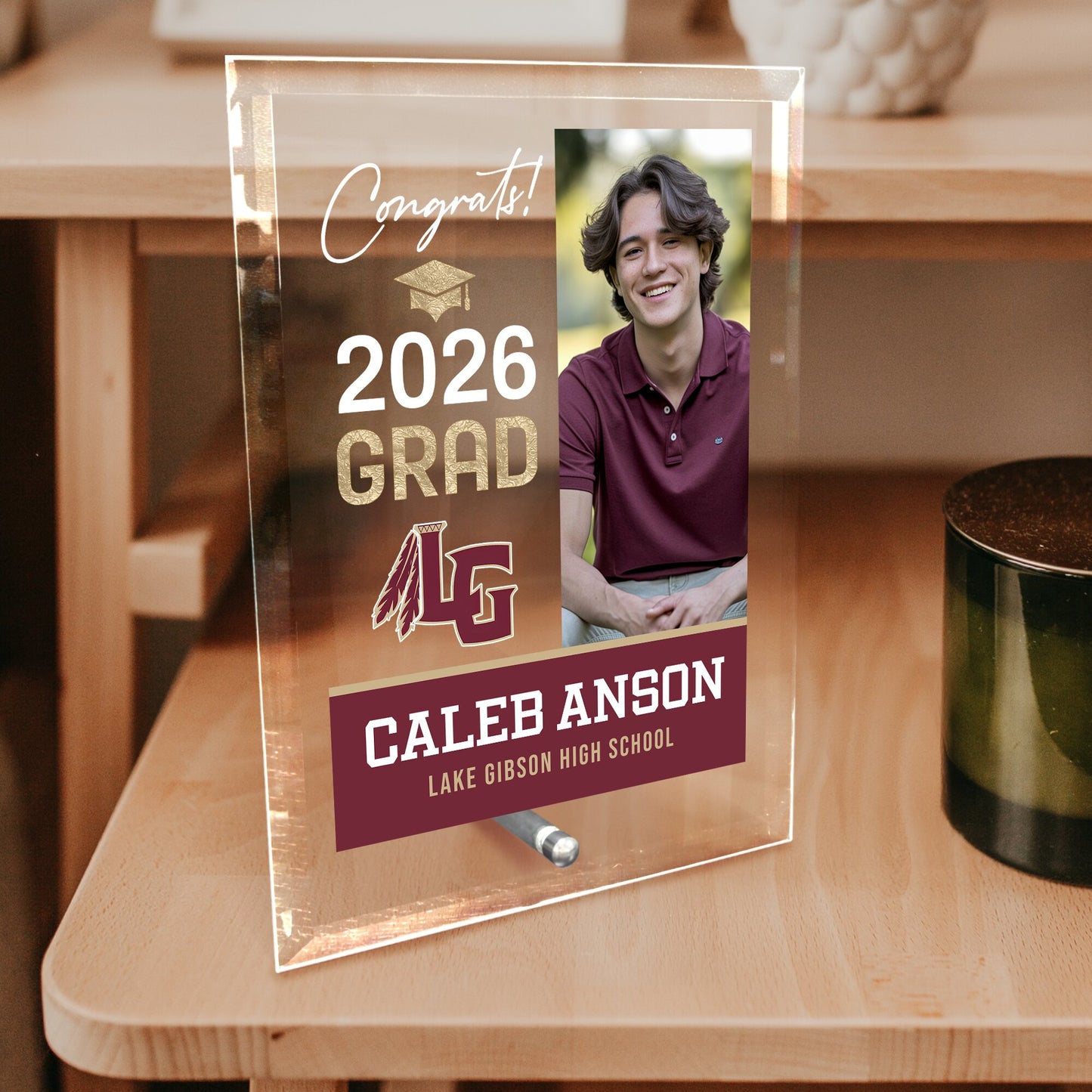 Lake Gibson High School Glass Plaque Design 4