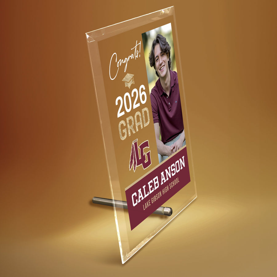 Lake Gibson High School Glass Plaque Design 4