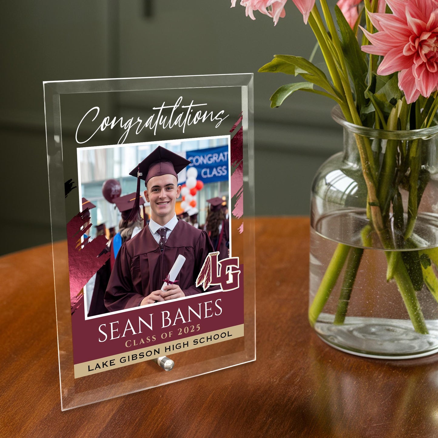 Lake Gibson High School Glass Plaque Design 5