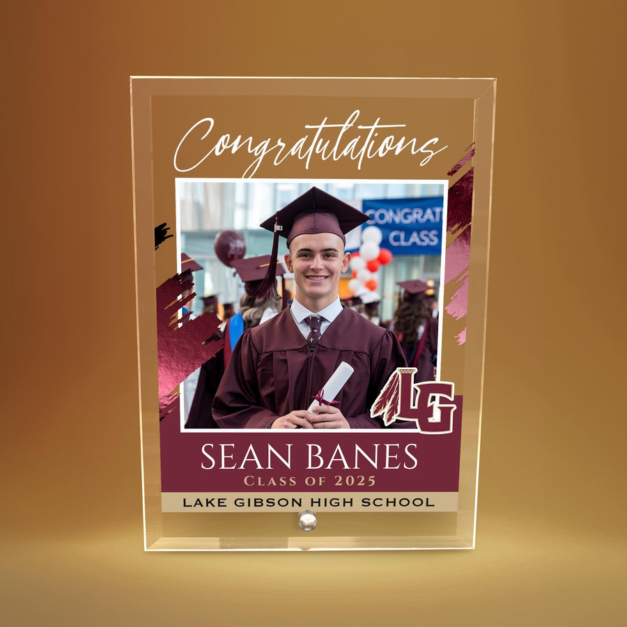 Lake Gibson High School Glass Plaque Design 5
