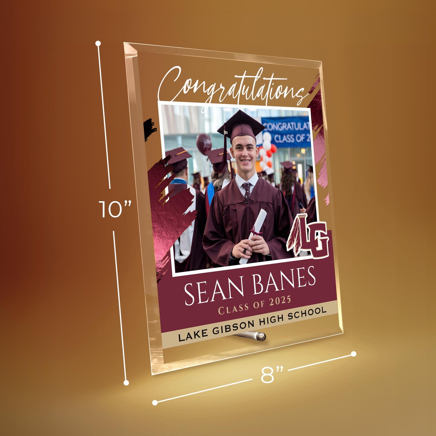 Lake Gibson High School Glass Plaque Design 5