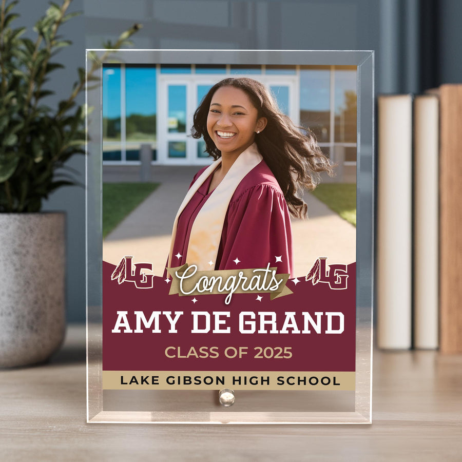 Lake Gibson High School Glass Plaque Design 6