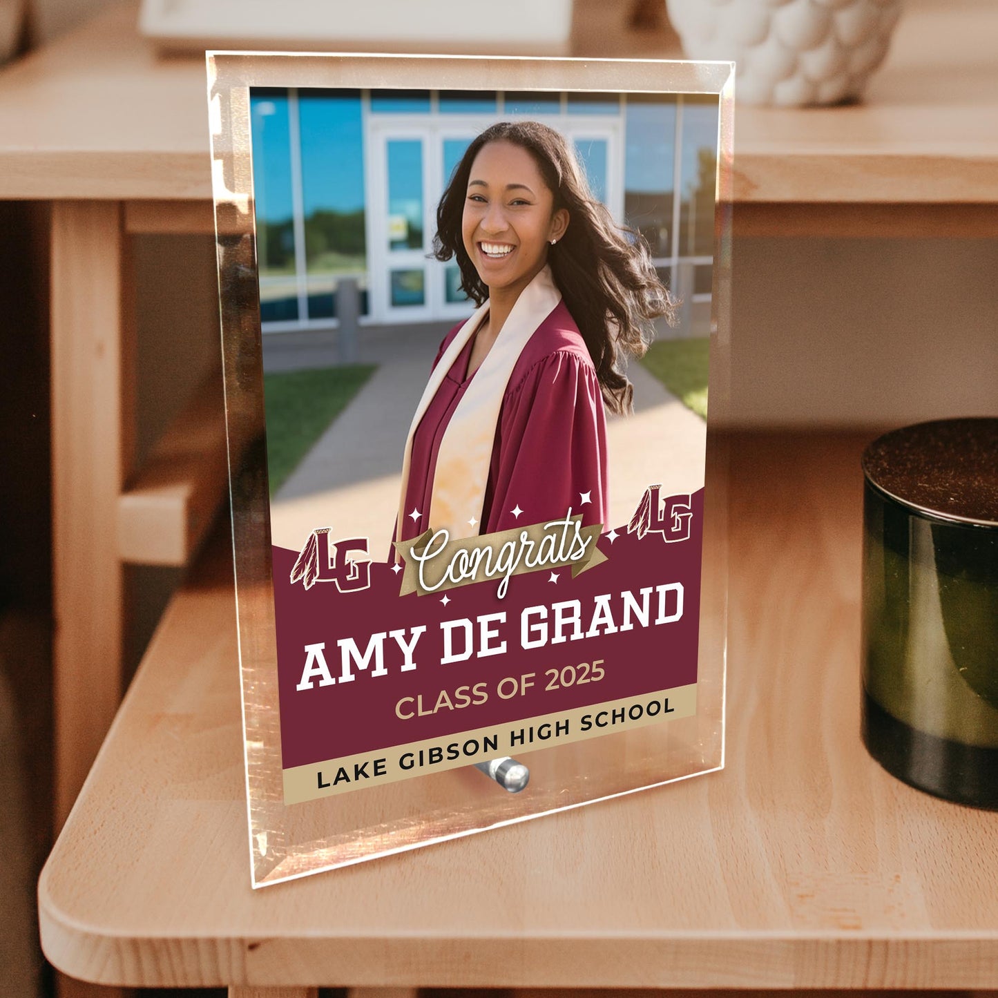 Lake Gibson High School Glass Plaque Design 6