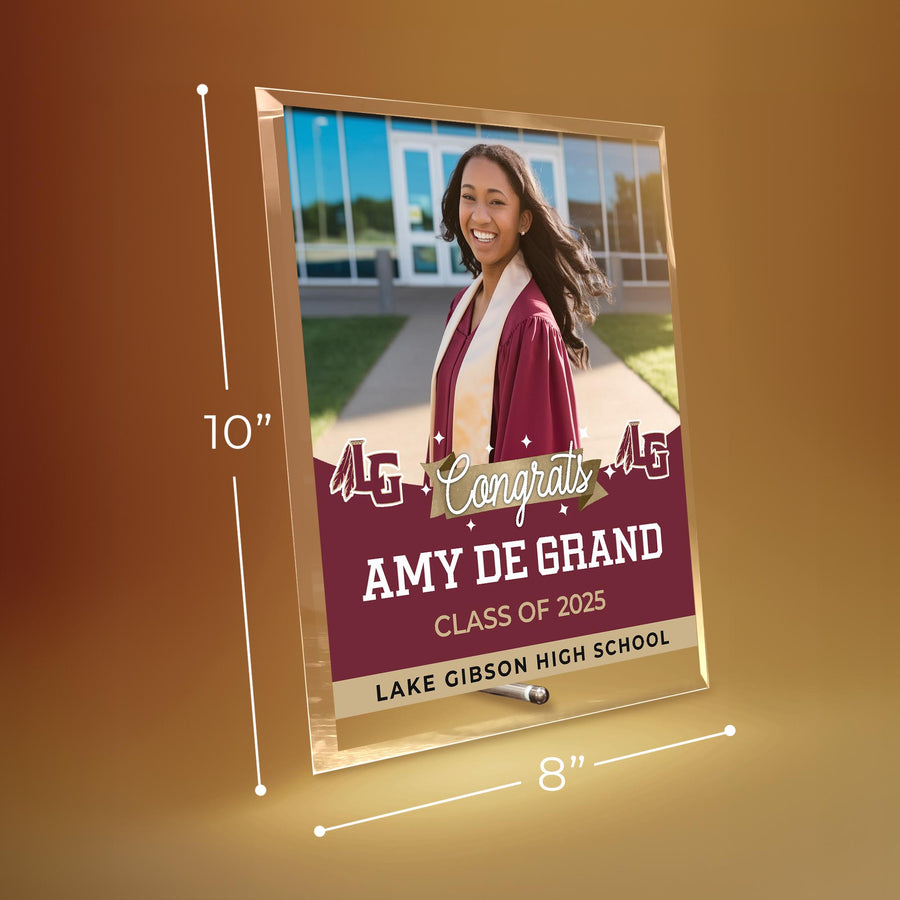 Lake Gibson High School Glass Plaque Design 6