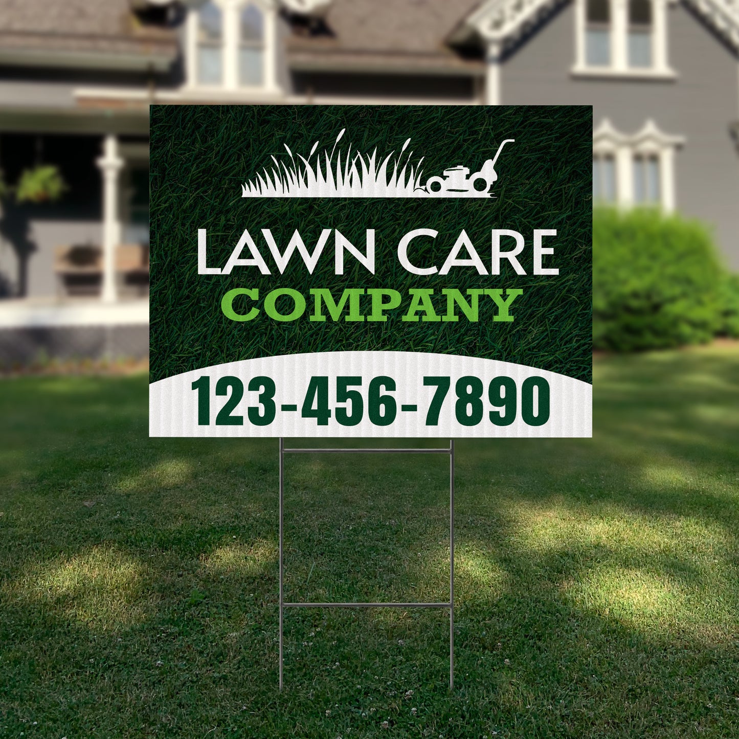 Lawn Care Services Yard Sign Design 1 -  BFS-LC-24x18-DS-D1-BFS-LC-24x18-SS-D1