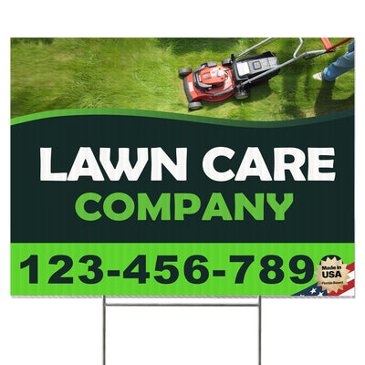 Lawn Care Services Yard Sign Design 2 -  BFS-LC-24x18-DS-D2-BFS-LC-24x18-SS-D2