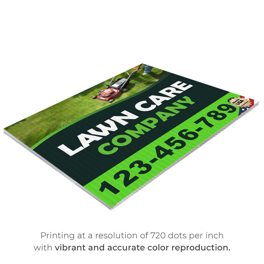 Lawn Care Services Yard Sign Design 2 -  BFS-LC-24x18-DS-D2-BFS-LC-24x18-SS-D2