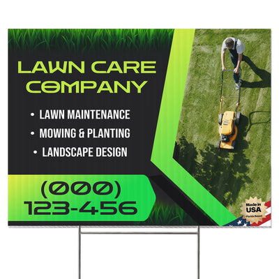 Lawn Care Services Yard Sign Design 4 -  BFS-LC-24x18-DS-D4-BFS-LC-24x18-SS-D4