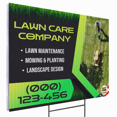 Lawn Care Services Yard Sign Design 4 -  BFS-LC-24x18-DS-D4-BFS-LC-24x18-SS-D4