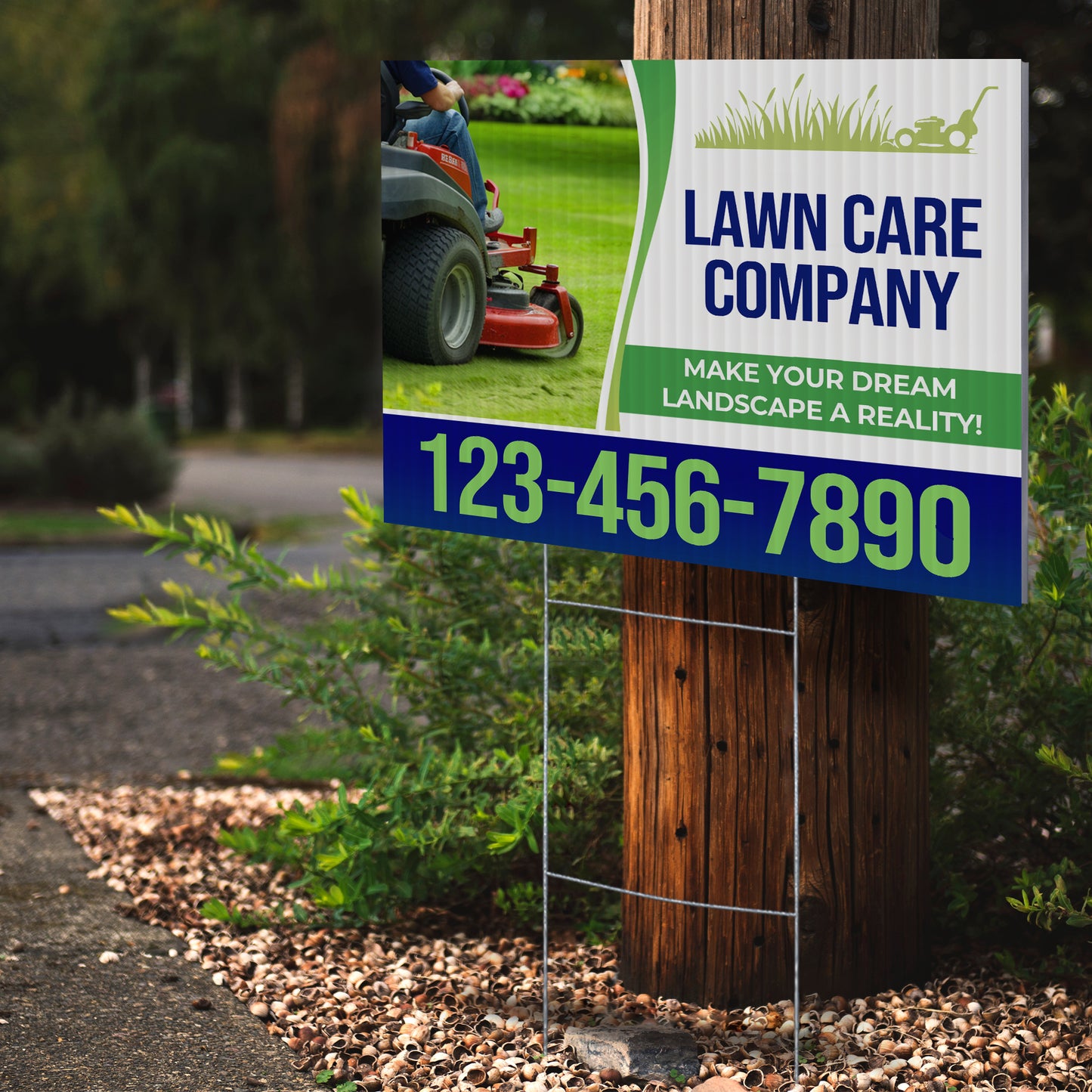 Lawn Care Services Yard Sign Design 5 -  BFS-LC-24x18-DS-D5-BFS-LC-24x18-SS-D5