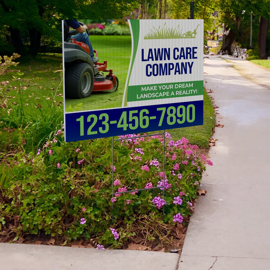Lawn Care Services Yard Sign Design 5 -  BFS-LC-24x18-DS-D5-BFS-LC-24x18-SS-D5