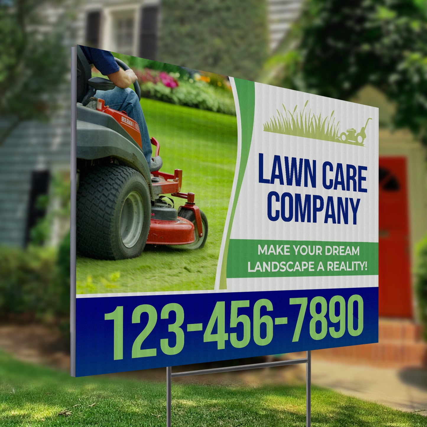 Lawn Care Services Yard Sign Design 5 -  BFS-LC-24x18-DS-D5-BFS-LC-24x18-SS-D5