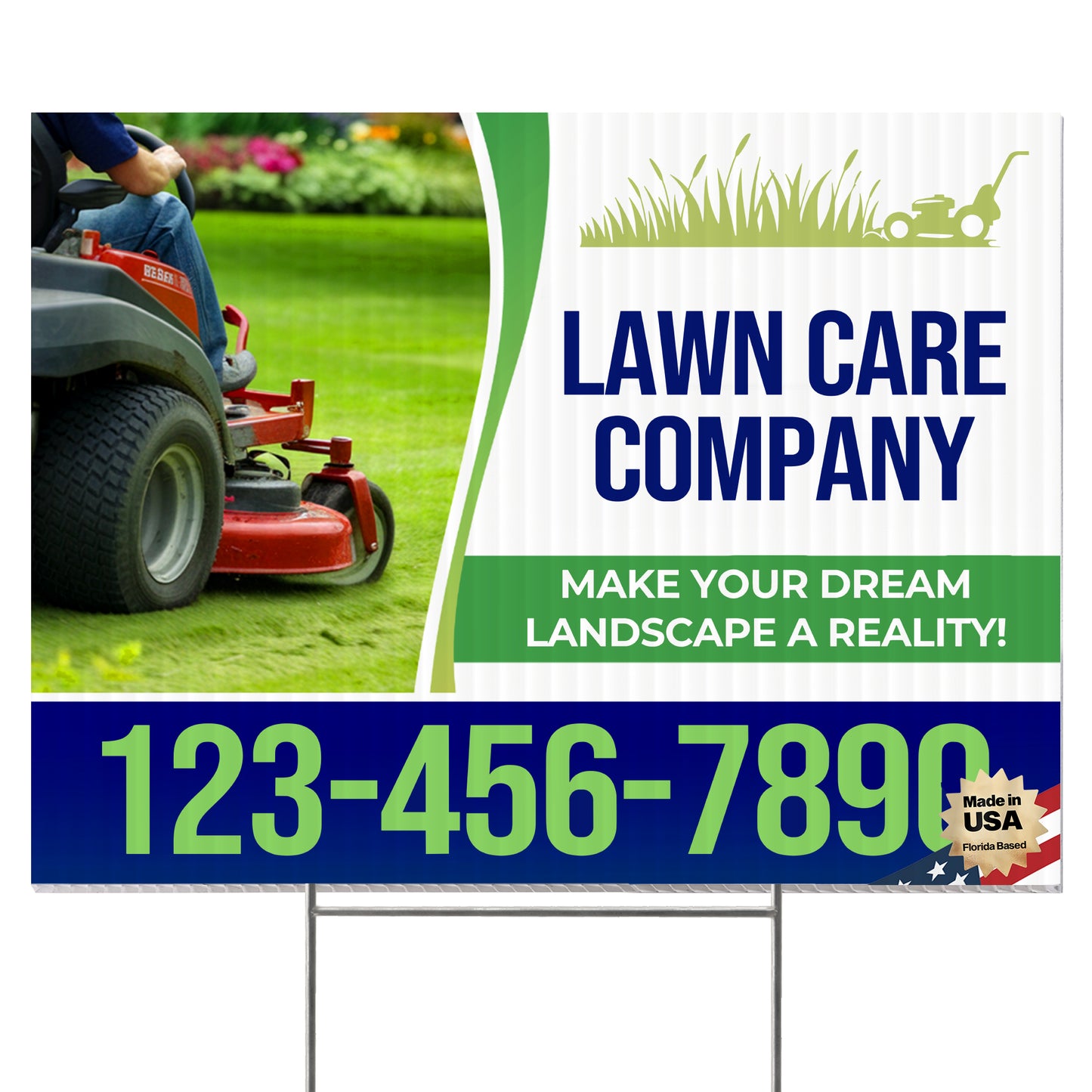 Lawn Care Services Yard Sign Design 5 -  BFS-LC-24x18-DS-D5-BFS-LC-24x18-SS-D5