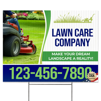 Lawn Care Services Yard Sign Design 5 -  BFS-LC-24x18-DS-D5-BFS-LC-24x18-SS-D5