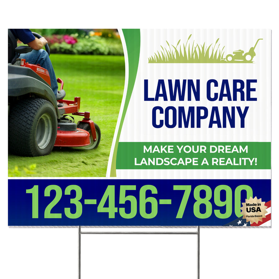 Lawn Care Services Yard Sign Design 5 -  BFS-LC-24x18-DS-D5-BFS-LC-24x18-SS-D5