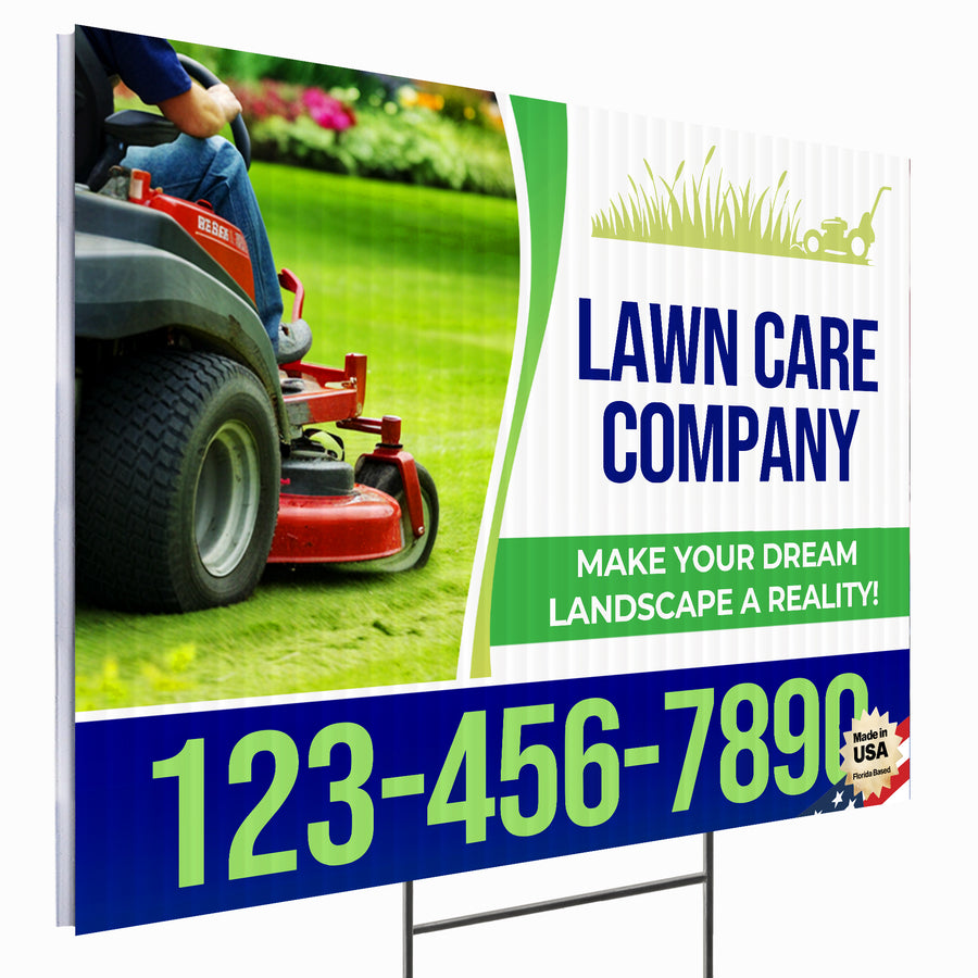 Lawn Care Services Yard Sign Design 5 -  BFS-LC-24x18-DS-D5-BFS-LC-24x18-SS-D5