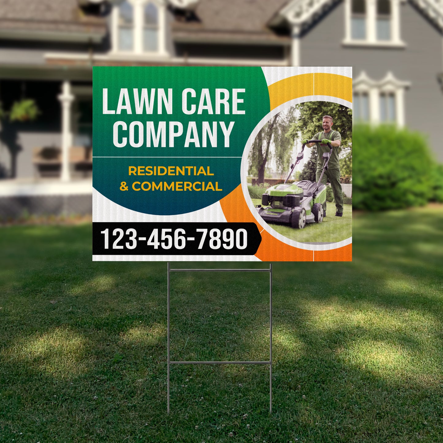 Lawn Care Services Yard Sign Design 6 -  BFS-LC-24x18-DS-D6-BFS-LC-24x18-SS-D6