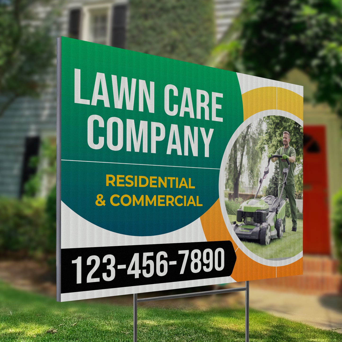 Lawn Care Services Yard Sign Design 6 -  BFS-LC-24x18-DS-D6-BFS-LC-24x18-SS-D6