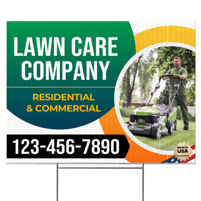 Lawn Care Services Yard Sign Design 6 -  BFS-LC-24x18-DS-D6-BFS-LC-24x18-SS-D6