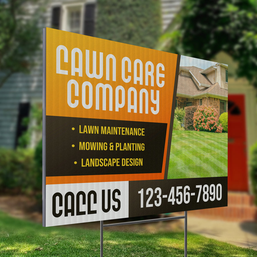 Lawn Care Services Yard Sign Design 7 -  BFS-LC-24x18-DS-D7-BFS-LC-24x18-SS-D7