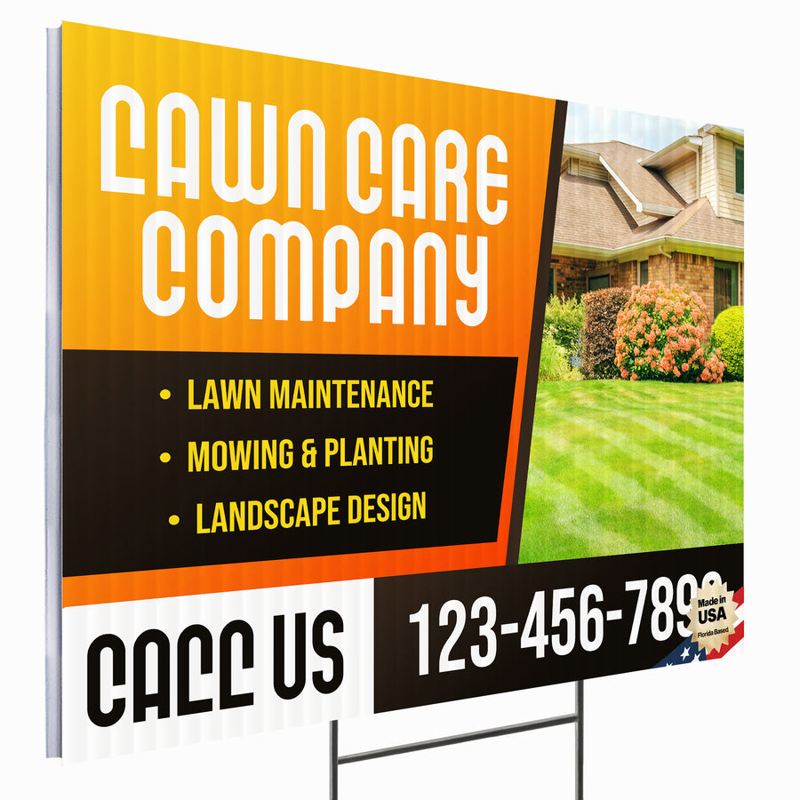 Lawn Care Services Yard Sign Design 7 -  BFS-LC-24x18-DS-D7-BFS-LC-24x18-SS-D7